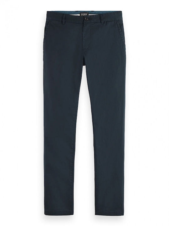 Mott Παντελόνι Chino Ελαστικό σε Κανονική Εφαρμογή Midnight Blue