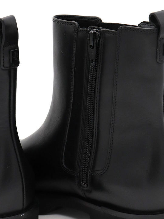 Leather Women's Ankle Boots Black