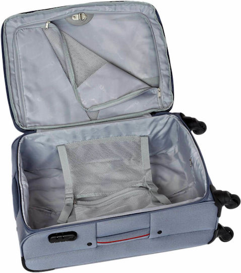 Diplomat Athens Collection 6040 Mittlerer Reisekoffer Weichschalen Blue mit 4 Räder Höhe 68cm