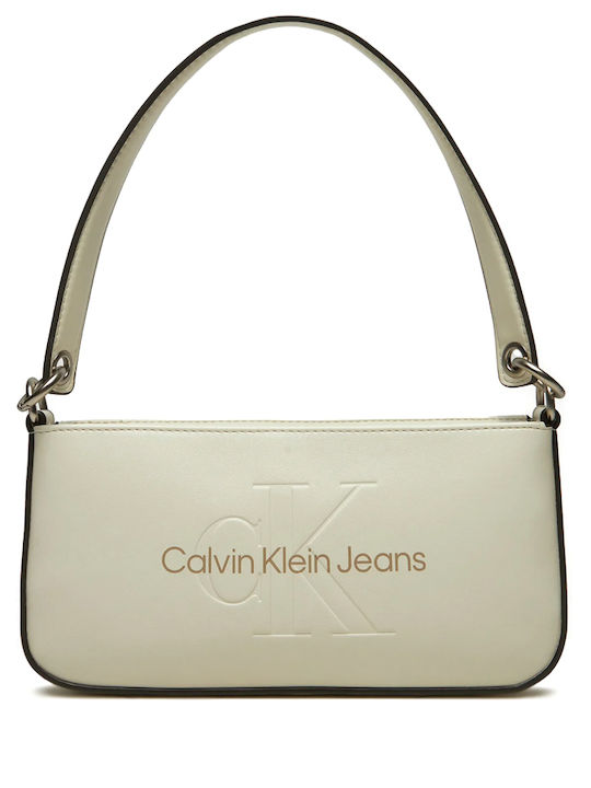 Calvin Klein Sculpted Women's Bag Shoulder Ecru