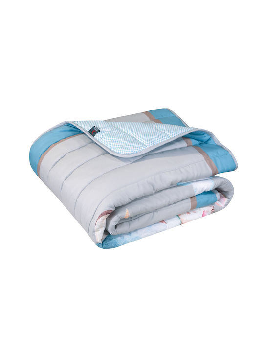 Greenwich Polo Club Kinderdecke Beidseitig Einzel mit Microfaserfüllung Beige, Blue, Grey 160x220cm