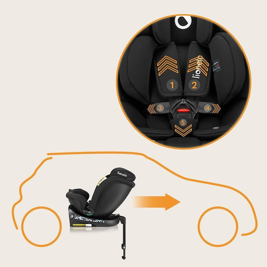 Lionelo Navy Scaun Auto pentru Copii i-Size cu Isofix Black Red