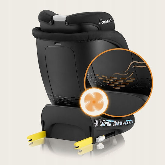 Lionelo Navy Детско Столче за Кола i-Размер с Isofix Black Tirquase