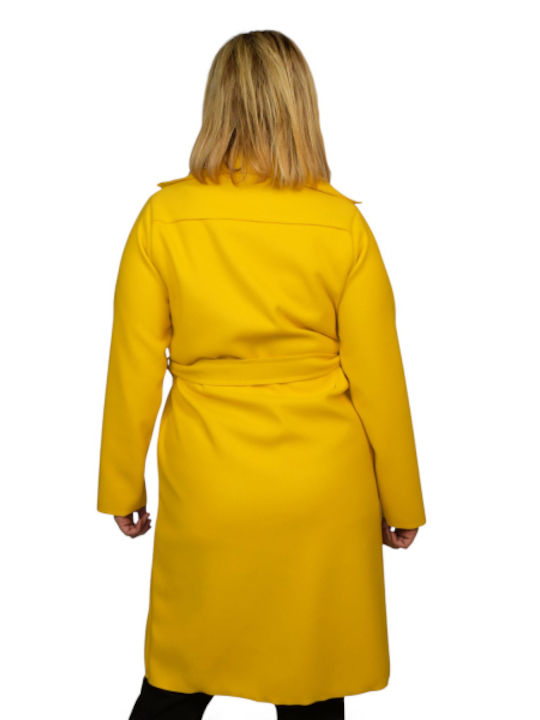 Morena Spain Women's Long Coat YELLOW