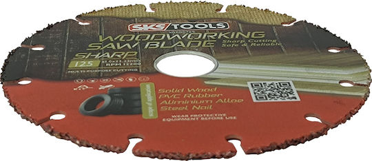 SKS Tools Cutting Disc Construction Materials Hole Diameter 125mm 1pcs