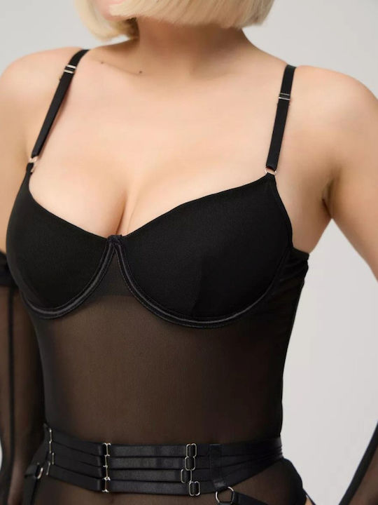 La Lolita Amsterdam Sexy Bodysuit Negru