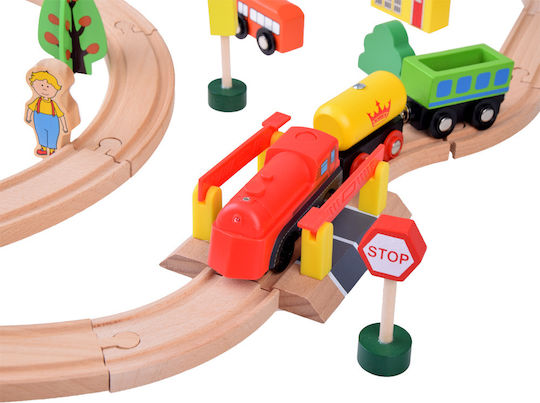 Jokomisiada Set mit Zug aus Holz für 1,5+ Jahre+ Jahre