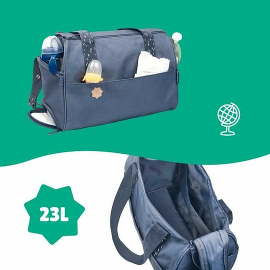 Badabulle Geantă Pentru Scutece De Umăr / De Mână Pocketstyle Albastră 40x20x27cm