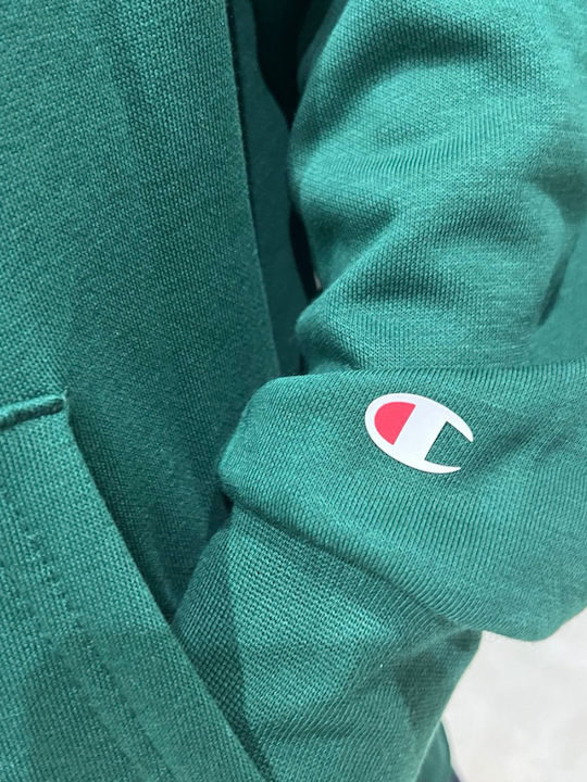 Kids Sweatshirt with Hood and Pockets Green