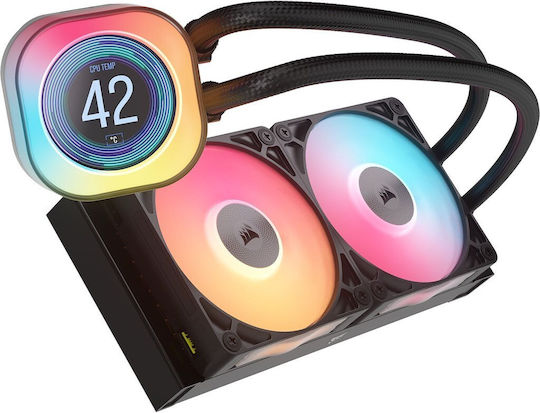 Corsair iCUE Link Titan RX RGB LCD Wasserkühlsysteme AIO CPU mit 2 Lüfterabmessung 120mm