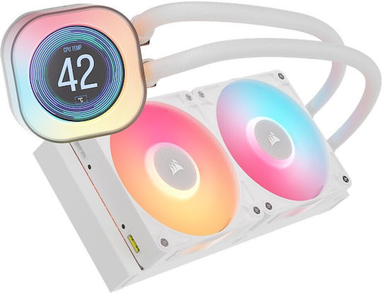 Corsair iCUE Link Titan RX RGB LCD Water Cooling AIO CPU With 2 120mm Fans White