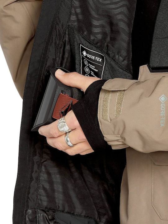 Volcom Dua Insulated G0452503-CNB Мъжко Яке Gore-Tex за Ски и Сноуборд Кафяв