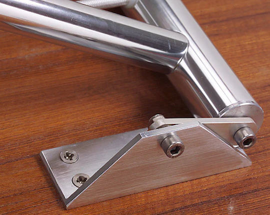 Masă pliabilă pentru barcă din aluminiu și tec Forma Marine, 2 înălțimi 125x75x53/72cm A8000tt