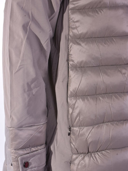 Women's Long Lifestyle Jacket for Winter Cigar