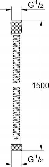 Grohe Furtun de duș spiralat Metalic 150cm Argint