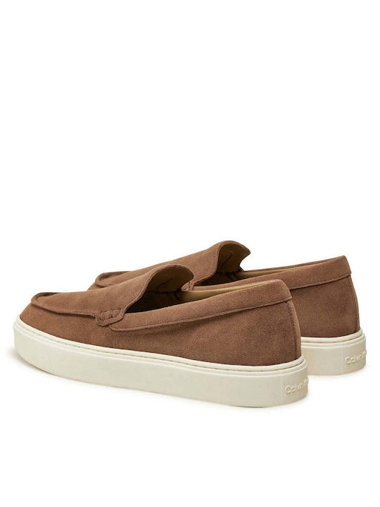 Suede Ανδρικά Μοκασίνια σε Καφέ Χρώμα