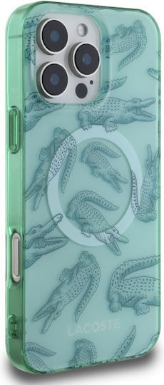 Lacoste Umschlag Rückseite Kunststoff Grün (iPhone 17 Pro Max / iPhone 17 Pro / iPhone 16 Pro Max)