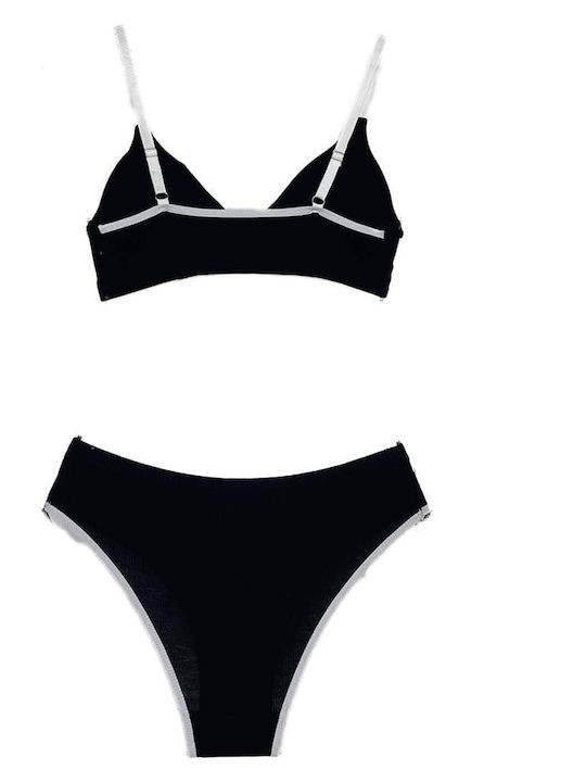 Songleng Underwear Set with Bra & Slip Black