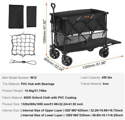 Vevor Transport Trolley Foldable