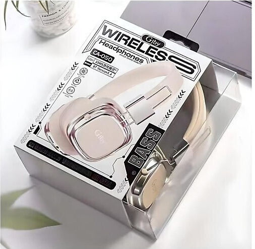 Gjby CA-050 Ασύρματα Bluetooth On Ear Ακουστικά Μπεζ