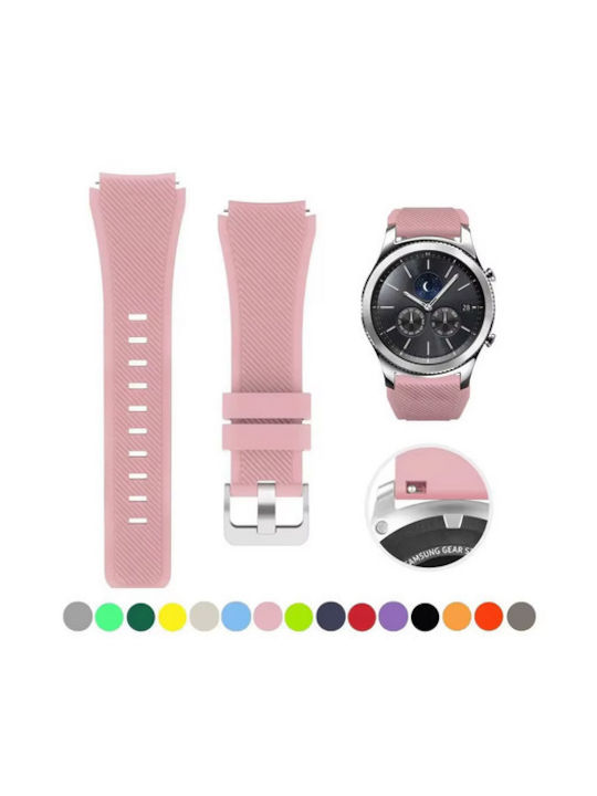 Rosenrosa Silikonarmband 22mm für Samsung & Huawei Smartwatch