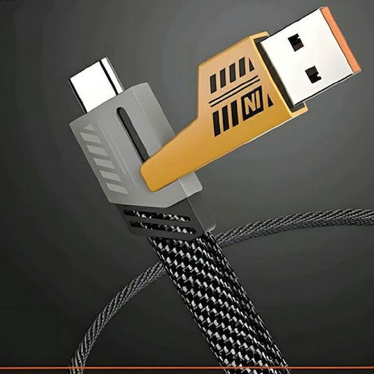Andowl Flat USB to Lightning / Type-C Cable 1.2m (Q-SJ60)