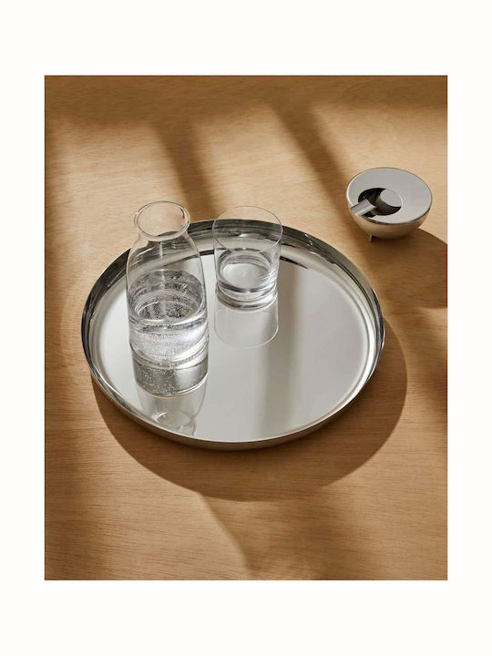 Alessi Неръждаем Кръгъл Поднос за сервиране в Сребрист Цвят 35см 1бр