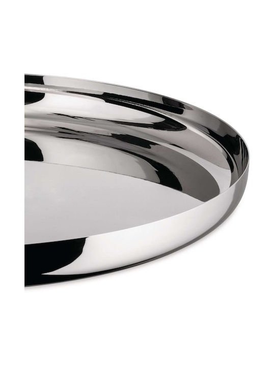 Alessi Неръждаем Кръгъл Поднос за сервиране в Сребрист Цвят 35см 1бр
