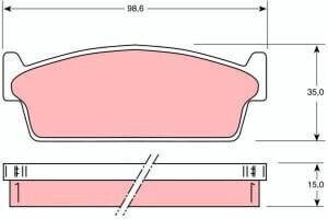 Set Plăcuțe De Frână Disc Spate Nissan 200sx 240sx Laur Orizont 1.8 2.0 2.4 11.84 35mm 98.6mm 15mm