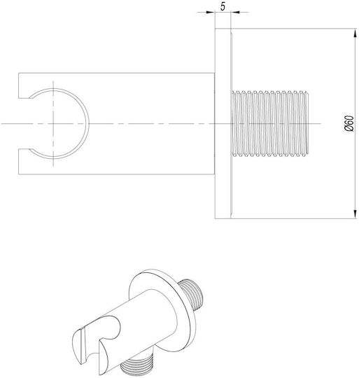 La Torre Elle for Shower Inox