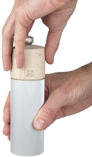 Peugeot Line Manual Set Spice Mills made of Metal in White Color 18cm 1pcs