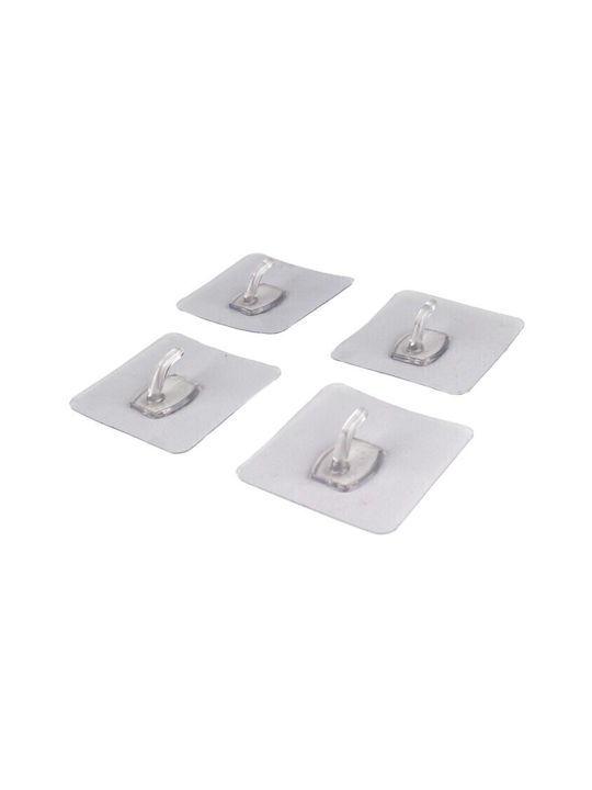 TnS Single Bathroom Hook Wall-Mounted With Sticker Silver