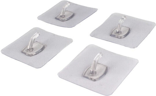 TnS Single Bathroom Hook Wall-Mounted With Sticker Silver