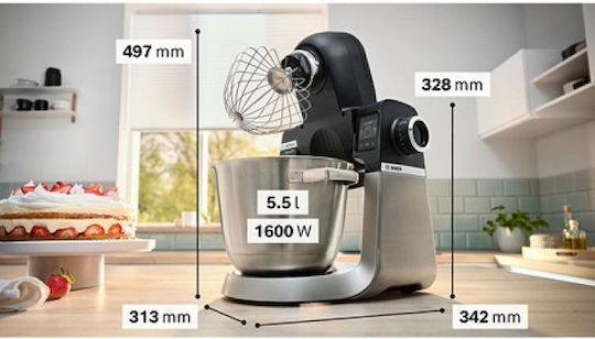 Bosch Stand Mixer 1600W with Stainless Mixing Bowl 5.5lt