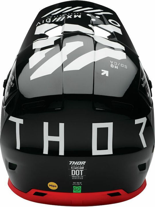 Thor Strike Black/Grey/Red Motorcycle Helmet Motocross ECE 22.06 1500gr
