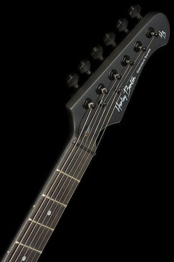 Harley Benton Електрическа Китара за Левичари Stratocaster с HSS Конфигурация на Пикапите Сатенено черно