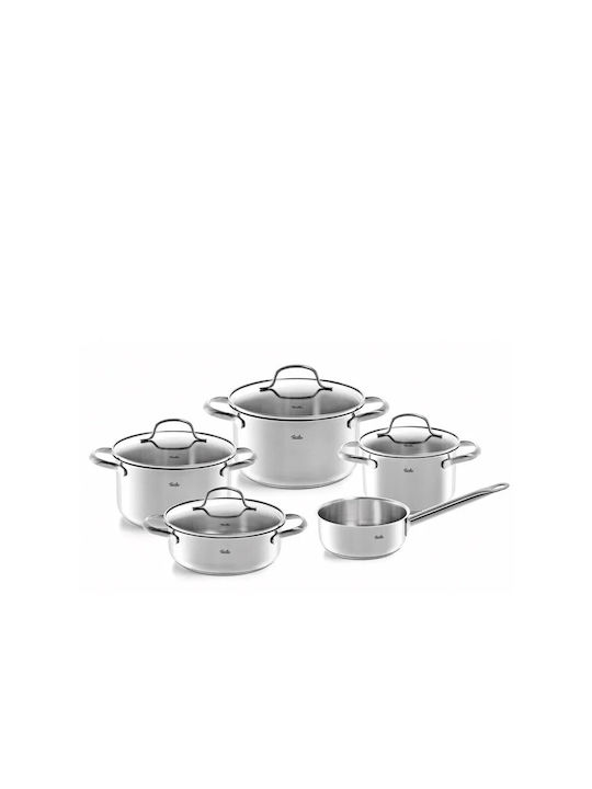 Fissler San Francisco Pots Set of Stainless Steel with No Coating Silver 5pcs