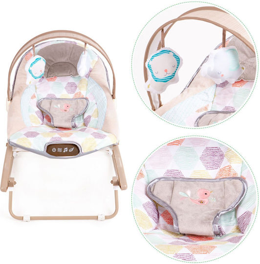 Electric Relax pentru Bebeluși cu Muzică și Vibrații Roz pentru Copil până la 18kg