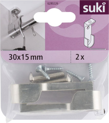 ArteLibre M6 Ράγα Υποστήριξης Νίκελ 30x15mm 04012588 2τμχ