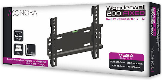 Sonora WonderWall 400 Fixed Βάση Τηλεόρασης Τοίχου έως 55" και 25kg