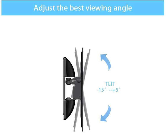 Opticum AX-200 Βάση Τηλεόρασης Τοίχου έως 42" και 25kg Μαύρο
