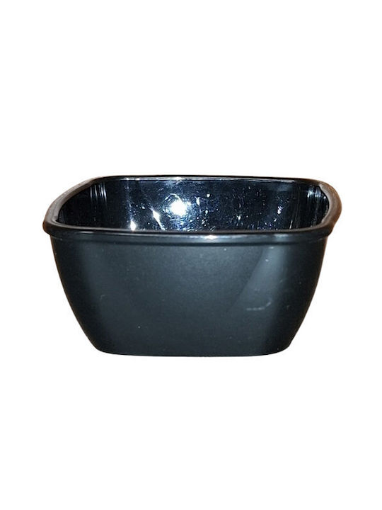 Dianomiki Serving Bowl Square Plastic Black 7x7cm 6pcs