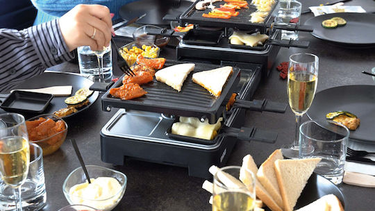 Unold Tabletop Electric Grill Raclette Smooth and Ribbed Plate 1300W 21cmx21cmcm
