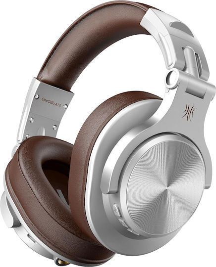 OneOdio Fusion A70 Ασύρματα / Ενσύρματα Over Ear Ακουστικά με 72 ώρες Λειτουργίας Καφέ