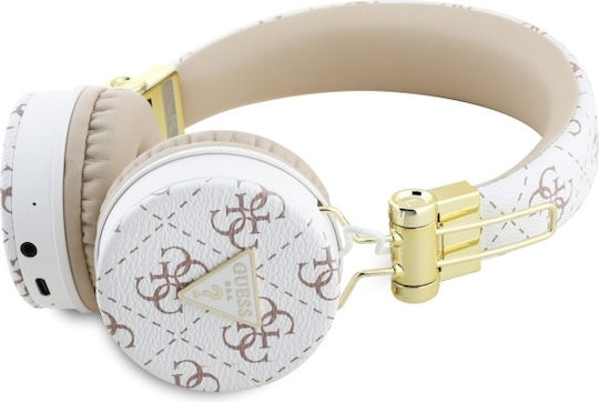 Guess Triangle Round Fără fir / Cu fir On Ear Căști cu 32 ore de Funcționare Bej