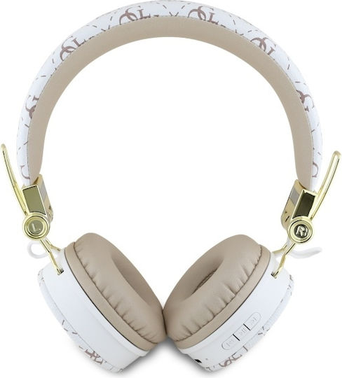 Guess Triangle Round Fără fir / Cu fir On Ear Căști cu 32 ore de Funcționare Bej