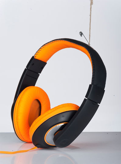 Grundig Neon 52553 Wired On Ear Headphones Black / Orange
