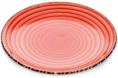 Güral Porselen Farfurie joasă din Porțelan Roșu cu Diametru 30cm