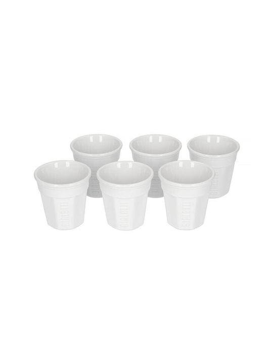 Bialetti Set of Cups Espresso Porcelain White 6pcs