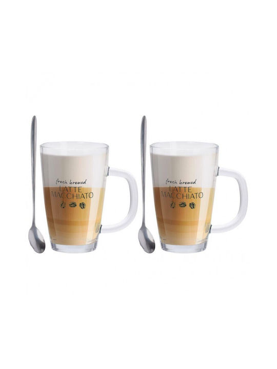 Zaros Set Tassen Espresso Glas Transparent 300ml 2Stück